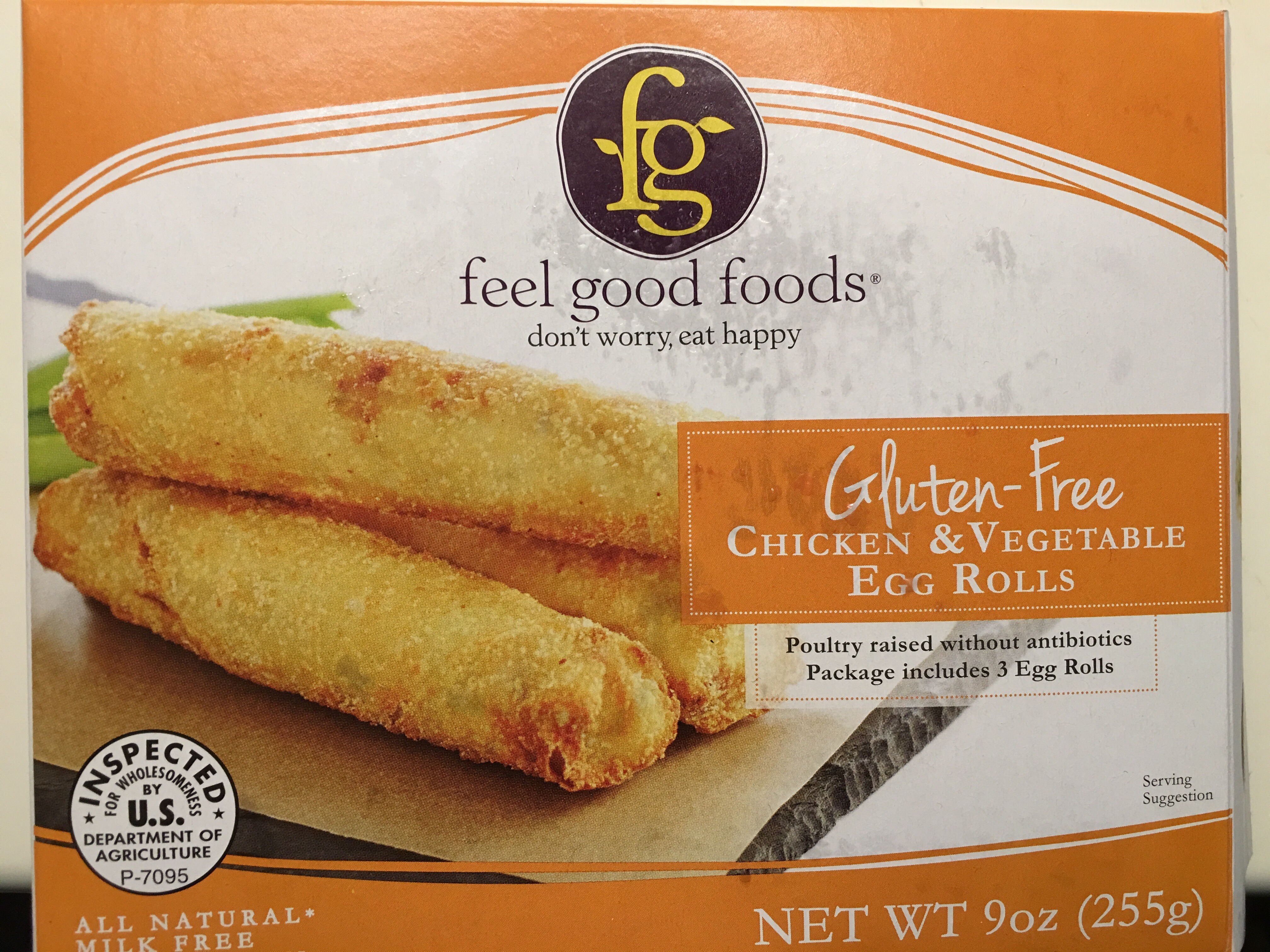 Feel Good Foods Chicken and Vegetable Egg Rolls Gluten Free